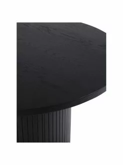 Ovaler Esstisch Bianca mit Eichenholzfunier in Schwarz, 200 x 90 cm, B 200 x T 90 cm -Esszimmer Verkäufe Ovaler Esstisch Bianca mit Eichenholzfunier in Schwarz 200 x 90 cm 5