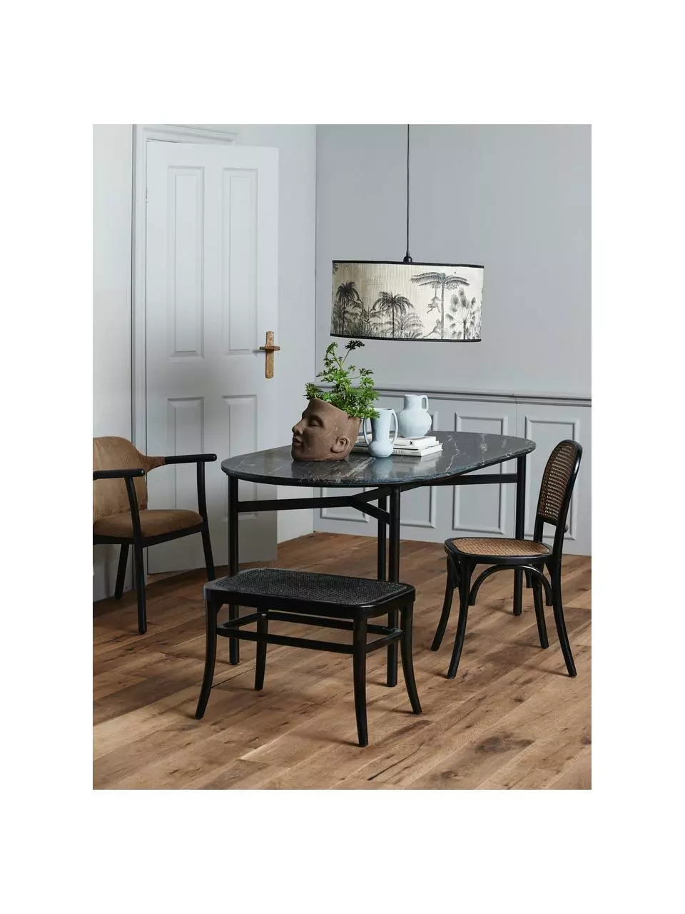 Nordal Ovaler Esstisch Taupo mit Marmoroptik, 175 x 90 cm, B 175 x T 90 cm 4 Nordal Ovaler Esstisch Taupo mit Marmoroptik, 175 x 90 cm, B 175 x T 90 cm – Bild 2