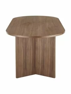 Westwing Collection Ovaler Esstisch Toni in dunkelbraun, 200 x 90 cm, B 200 x T 90 cm -Esszimmer Verkäufe Ovaler Esstisch Toni in dunkelbraun 200 x 90 cm 4