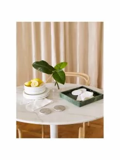 Westwing Collection Ovaler Marmor-Esstisch Miley, 120 x 90 cm, B 120 x T 90 cm -Esszimmer Verkäufe Ovaler Marmor Esstisch Miley 120 x 90 cm 2