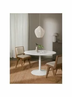 Westwing Collection Ovaler Marmor-Esstisch Miley, 120 x 90 cm, B 120 x T 90 cm -Esszimmer Verkäufe Ovaler Marmor Esstisch Miley 120 x 90 cm 3