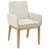 Westwing Collection Polster-Armlehnstuhl Koga in Cremeweiß, B 54 x H 86 cm