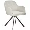 Westwing Collection Polster-Drehstuhl Lola mit Armlehne in Cremeweiß, B 58 x T 53 cm -Esszimmer Verkäufe Polster Drehstuhl Lola mit Armlehne in Cremeweiss