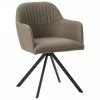 Westwing Collection Polster-Drehstuhl Lola mit Armlehne in Taupe, B 58 x T 53 cm -Esszimmer Verkäufe Polster Drehstuhl Lola mit Armlehne in Taupe