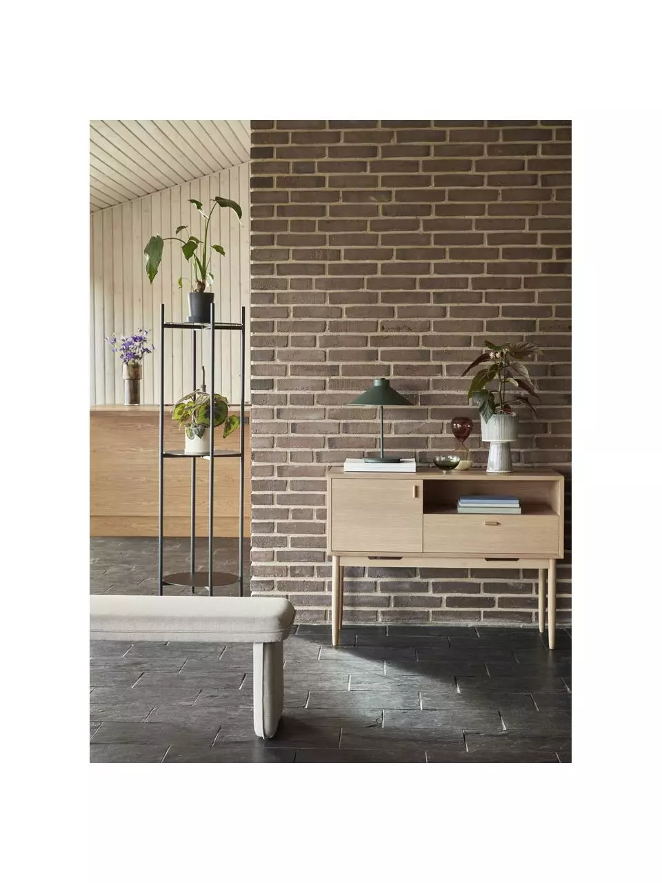 Hübsch Polsterbank Mellow in Beige, B 100 x H 40 cmNur noch wenige verfügbar 6 Hübsch Polsterbank Mellow in Beige, B 100 x H 40 cmNur noch wenige verfügbar – Bild 4