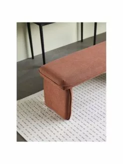 Hübsch Polsterbank Mellow in Rotbraun, B 100 x H 40 cmNur noch wenige verfügbar -Esszimmer Verkäufe Polsterbank Mellow in Rotbraun 2