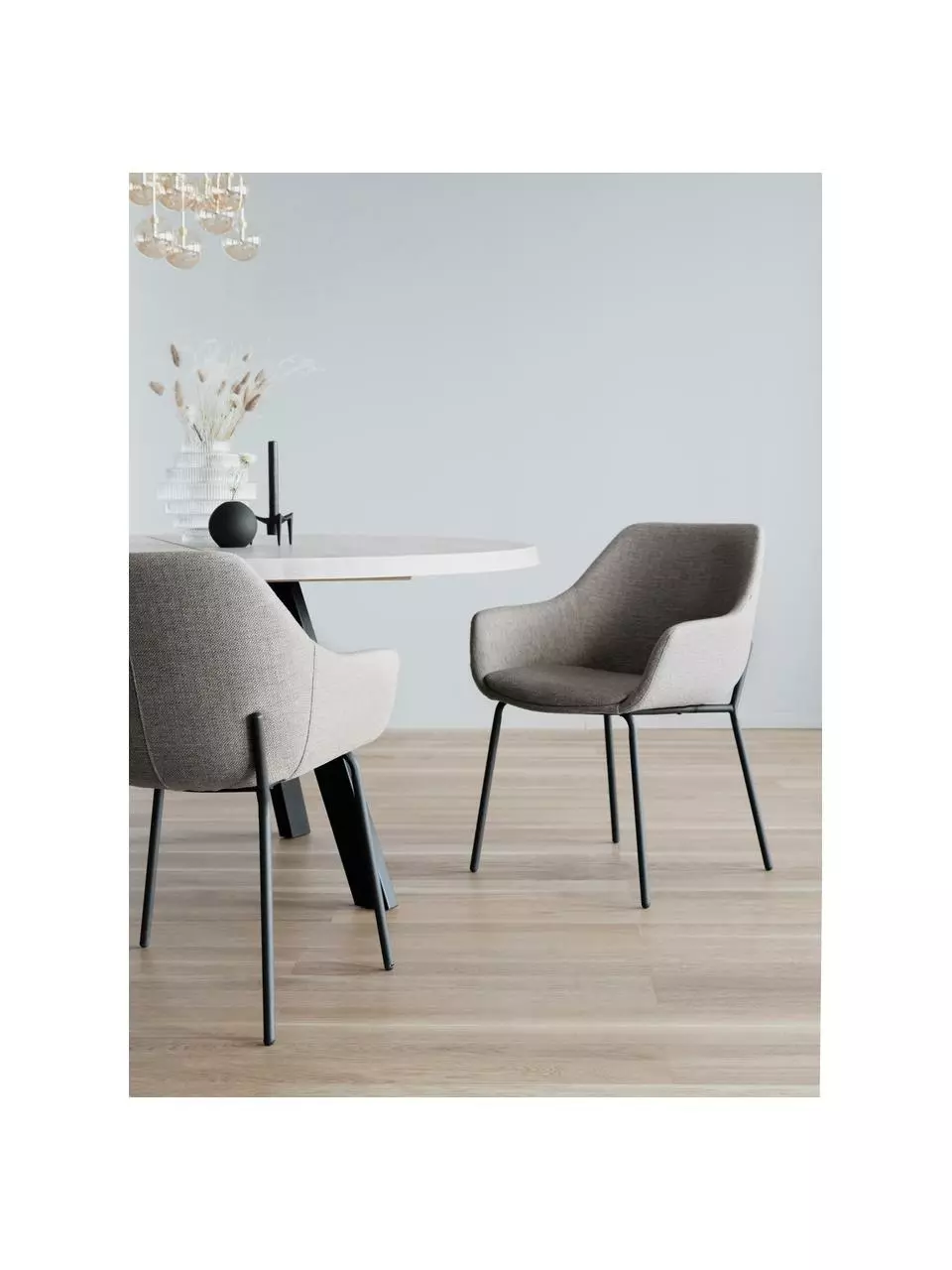 Rowico Polsterstuhl Haley mit Metall-Beinen, B 59 x T 61 cm 4 Rowico Polsterstuhl Haley mit Metall-Beinen, B 59 x T 61 cm – Bild 2