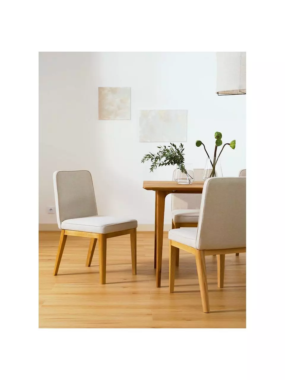 Westwing Collection Polsterstuhl Koga in Cremeweiß, B 47 x H 86 cm 4 Westwing Collection Polsterstuhl Koga in Cremeweiß, B 47 x H 86 cm – Bild 2