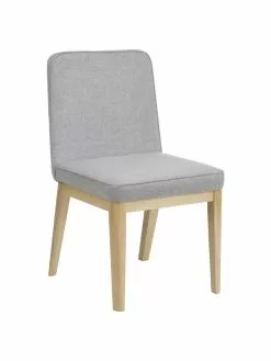 Westwing Collection Polsterstuhl Koga in Grau, B 47 x H 86 cm