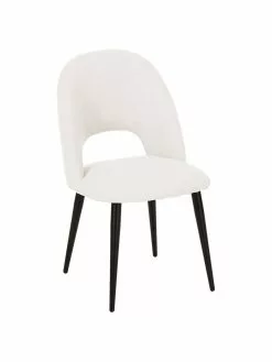 Westwing Collection Polsterstuhl Rachel in Beige, B 53 x T 57 cm