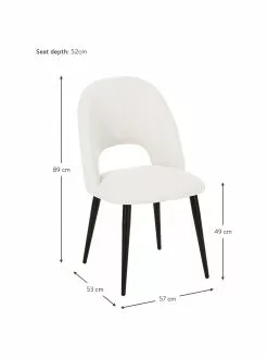 Westwing Collection Polsterstuhl Rachel in Beige, B 53 x T 57 cm -Esszimmer Verkäufe Polsterstuhl Rachel in Beige 3