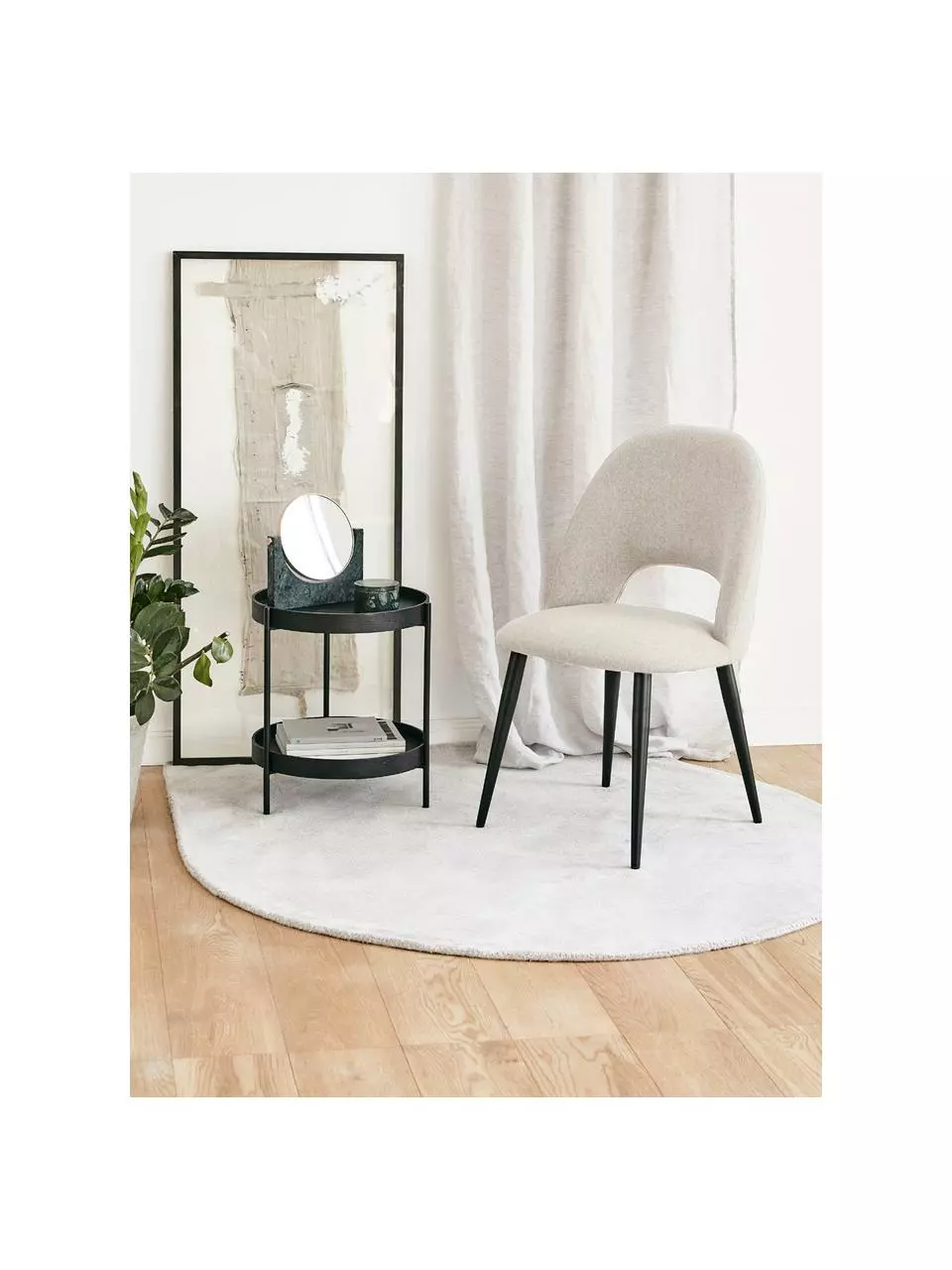 Westwing Collection Polsterstuhl Rachel in Grau, B 53 x T 57 cm 4 Westwing Collection Polsterstuhl Rachel in Grau, B 53 x T 57 cm – Bild 2