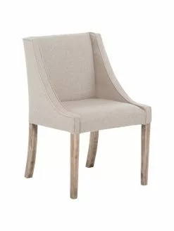 Westwing Collection Polsterstuhl Savannah mit Holzbeinen, B 60 x T 60 cm