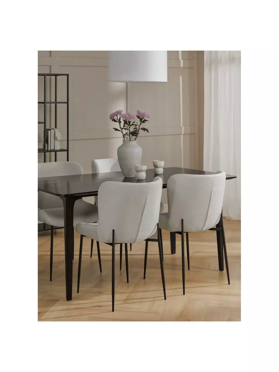 Westwing Collection Polsterstuhl Tess in Cremeweiß, B 49 x T 64 cm 5 Westwing Collection Polsterstuhl Tess in Cremeweiß, B 49 x T 64 cm – Bild 3