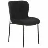 Westwing Collection Polsterstuhl Tess in Schwarz, B 49 x T 64 cm -Esszimmer Verkäufe Polsterstuhl Tess in Schwarz