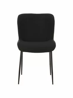 Westwing Collection Polsterstuhl Tess in Schwarz, B 49 x T 64 cm -Esszimmer Verkäufe Polsterstuhl Tess in Schwarz 4