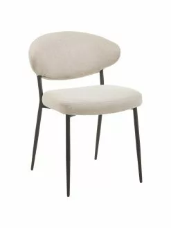 Westwing Collection Polsterstühle Adele in Beige, 2 Stück, B 54 x T 57 cm