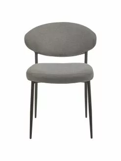 Westwing Collection Polsterstühle Adele in Grau, 2 Stück, B 54 x T 57 cm -Esszimmer Verkäufe Polsterstuhle Adele in Grau 2 Stuck 4