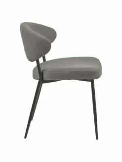 Westwing Collection Polsterstühle Adele in Grau, 2 Stück, B 54 x T 57 cm -Esszimmer Verkäufe Polsterstuhle Adele in Grau 2 Stuck 5