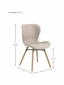 Polsterstühle Batilda in Sandfarben, 2 Stück, B 47 x T 53 cm -Esszimmer Verkäufe Polsterstuhle Batilda in Sandfarben 2 Stuck 3