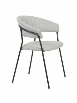 Kare Design Polsterstühle Belle in Grau, 2 Stück, B 57 x T 54 cm -Esszimmer Verkäufe Polsterstuhle Belle in Grau 2 Stuck 2