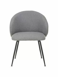 Westwing Collection Polsterstühle Luisa in Grau, 2 Stück, B 59 x T 59 cm -Esszimmer Verkäufe Polsterstuhle Luisa in Grau 2 Stuck 3