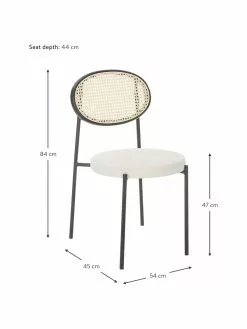 Westwing Collection Polsterstühle Niko mit Wiener Geflecht, 2 Stück, B 54 x H 84 cm -Esszimmer Verkäufe Polsterstuhle Niko mit Wiener Geflecht 2 Stuck 3