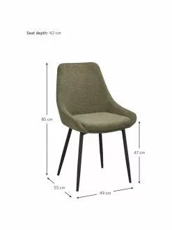 Rowico Polsterstühle Sierra in Grün, 2 Stück, B 49 x T 55 cm -Esszimmer Verkäufe Polsterstuhle Sierra in Grun 2 Stuck 2