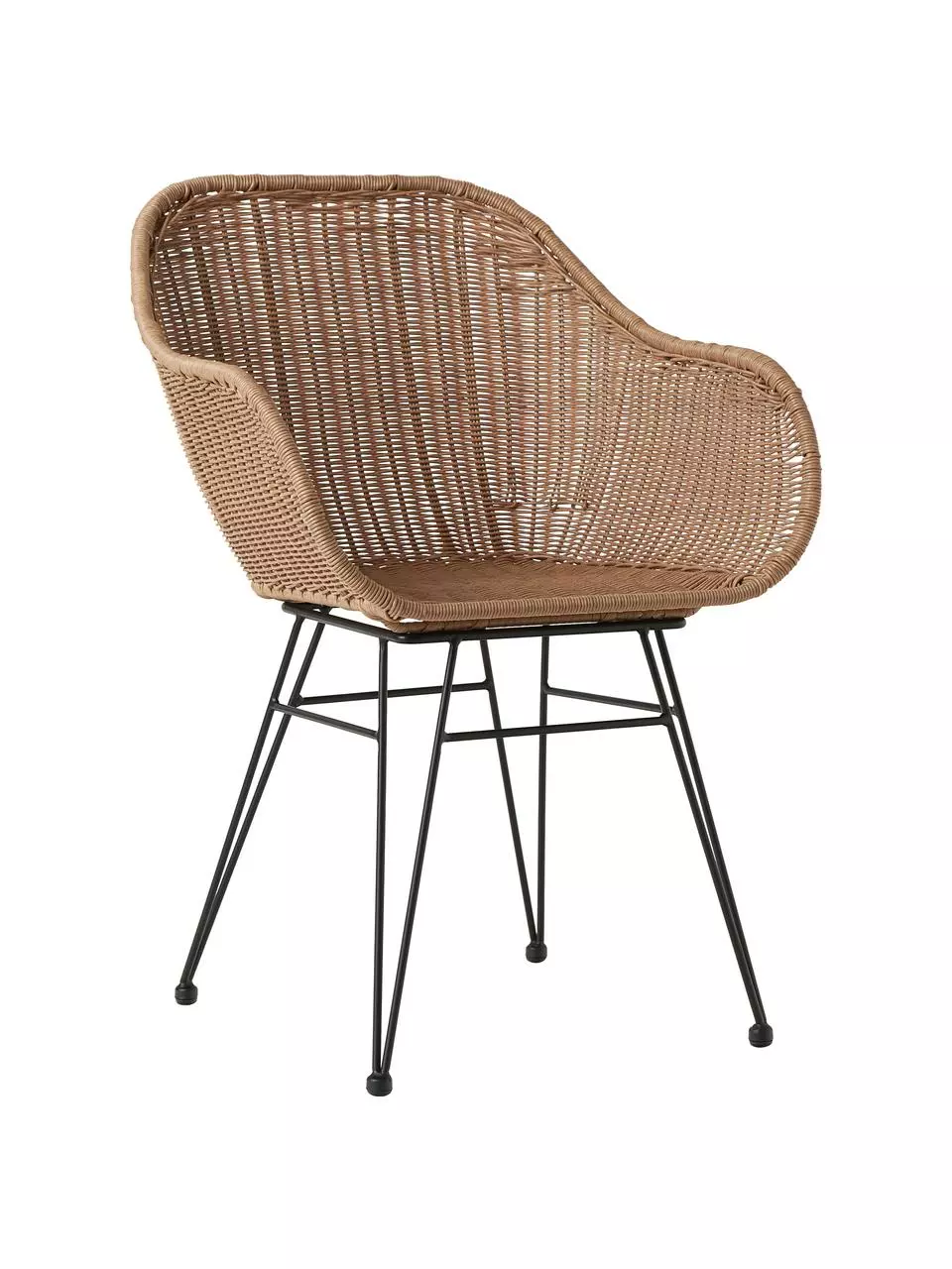 Westwing Collection Polyrattan-Armlehnstühle Costa, 2 Stück, B 57 x T 58 cm 3 Westwing Collection Polyrattan-Armlehnstühle Costa, 2 Stück, B 57 x T 58 cm