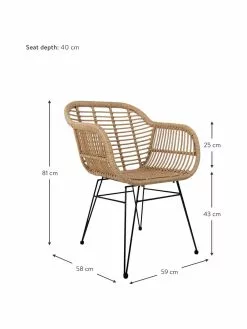 Westwing Collection Polyrattan-Armlehnstühle Costa, 2 Stück, B 59 x T 58 cm 11 Westwing Collection Polyrattan-Armlehnstühle Costa, 2 Stück, B 59 x T 58 cm -Esszimmer Verkäufe Polyrattan Armlehnstuhle Costa 2 Stuck 3