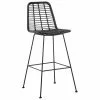 Westwing Collection Polyrattan-Barstuhl Costa mit Metall-Beinen, B 56 x H 110 cm -Esszimmer Verkäufe Polyrattan Barstuhl Costa mit Metall Beinen 6
