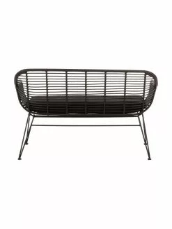 Westwing Collection Polyrattan-Sitzbank Costa in Schwarz, B 126 x H 81 cm -Esszimmer Verkäufe Polyrattan Sitzbank Costa in Schwarz 4