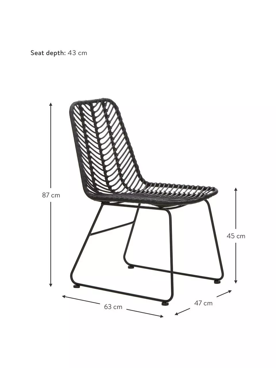 Westwing Collection Polyrattan-Stuhl Providencia, B 47 x T 63 cm 6 Westwing Collection Polyrattan-Stuhl Providencia, B 47 x T 63 cm – Bild 4