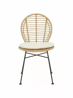 Westwing Collection Polyrattan-Stühle Cordula mit Sitzkissen, 2 Stück, B 48 x T 57 cm -Esszimmer Verkäufe Polyrattan Stuhle Cordula mit Sitzkissen 2 Stuck 10