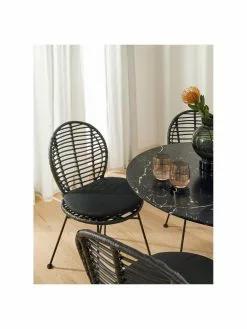 Westwing Collection Polyrattan-Stühle Cordula mit Sitzkissen, 2 Stück, B 48 x T 57 cm -Esszimmer Verkäufe Polyrattan Stuhle Cordula mit Sitzkissen 2 Stuck 2