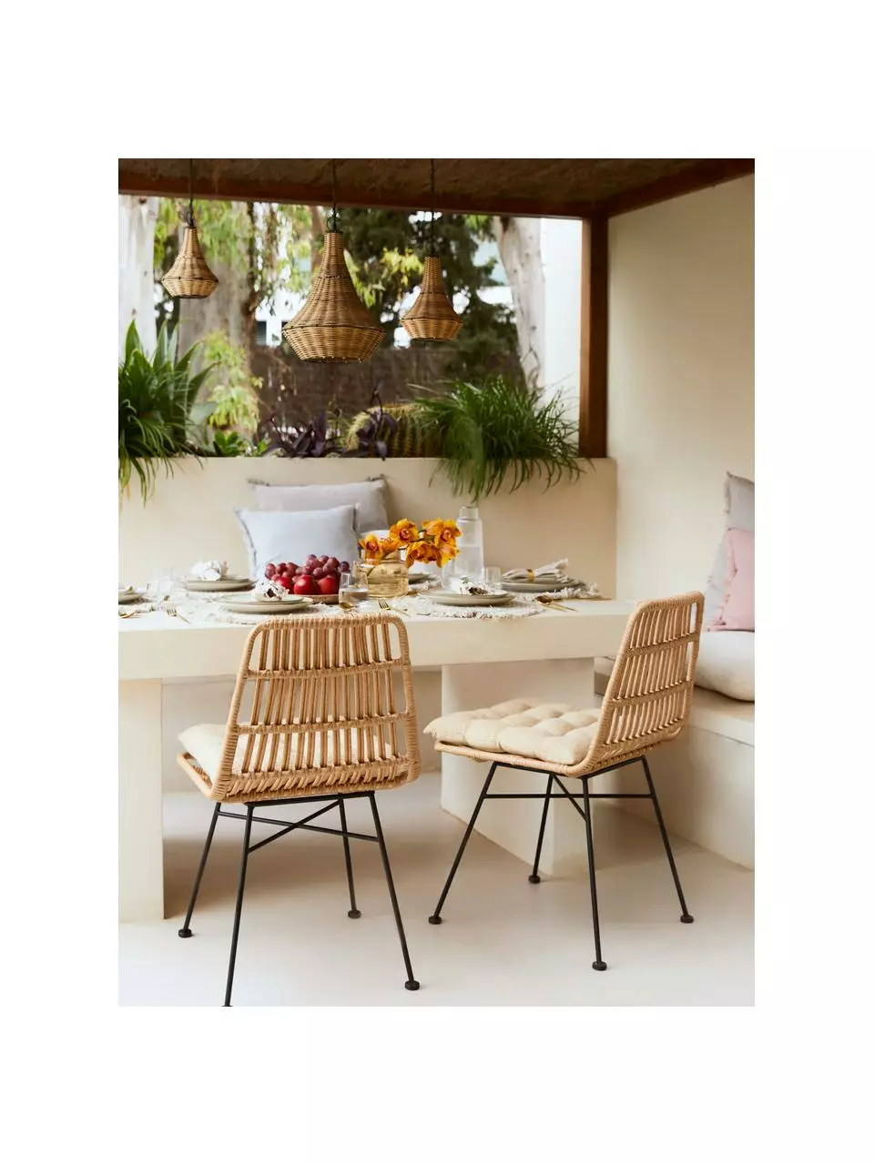 Westwing Collection Polyrattan-Stühle Costa, 2 Stück, B 47 x T 61 cm 4 Westwing Collection Polyrattan-Stühle Costa, 2 Stück, B 47 x T 61 cm – Bild 2