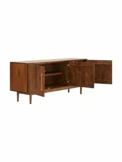 Westwing Collection Retro Sideboard Paul mit Türen aus massivem Mangoholz, B 180 x H 75 cm -Esszimmer Verkäufe Retro Sideboard Paul mit Turen aus massivem Mangoholz 5