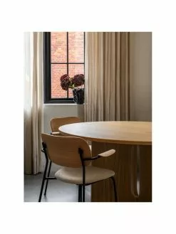 Menu Runder Esstisch Androgyne mit Eichenfurnier, in verschiedenen Größen, Ø 120 x H 73 cm -Esszimmer Verkäufe Runder Esstisch Androgyne mit Eichenfurnier in verschiedenen Grossen 5