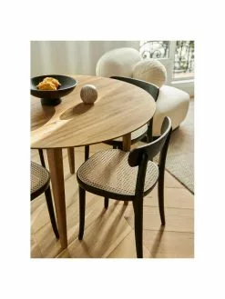 Westwing Collection Runder Esstisch Archie aus Eichenholz, Ø 110, Ø 110 x H 76 cm -Esszimmer Verkäufe Runder Esstisch Archie aus Eichenholz O 110 2