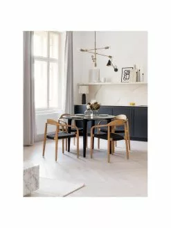 Westwing Collection Runder Esstisch Archie aus Mangoholz in Schwarz, Ø 110 cm, Ø 110 x H 75 cm -Esszimmer Verkäufe Runder Esstisch Archie aus Mangoholz in Schwarz O 110 cm 2