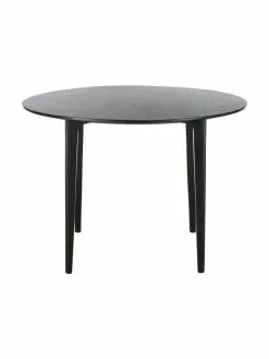 Westwing Collection Runder Esstisch Archie aus Mangoholz in Schwarz, Ø 110 cm, Ø 110 x H 75 cm -Esszimmer Verkäufe Runder Esstisch Archie aus Mangoholz in Schwarz O 110 cm 4