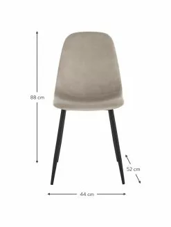 Runder Esstisch Gilda mit Samt-Stühlen in Beige, Ø 110 cm, Ø 110 x H 75 cm -Esszimmer Verkäufe Runder Esstisch Gilda mit Samt Stuhlen in Beige O 110 cm 2