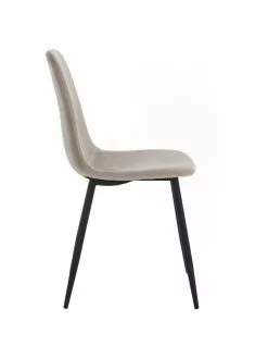 Runder Esstisch Gilda mit Samt-Stühlen in Beige, Ø 110 cm, Ø 110 x H 75 cm -Esszimmer Verkäufe Runder Esstisch Gilda mit Samt Stuhlen in Beige O 110 cm 3