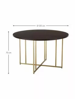 Westwing Collection Runder Esstisch Luca aus Mangoholz, in verschiedenen Größen, Ø 120 x H 75 cm -Esszimmer Verkäufe Runder Esstisch Luca aus Mangoholz in verschiedenen Grossen 9