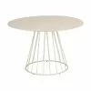Runder Esstisch Maggie in Beige mit Metall-Gestell, Ø 120 cm, Ø 120 x H 75 cmNur noch 1 Artikel verfügbar -Esszimmer Verkäufe Runder Esstisch Maggie in Beige mit Metall Gestell O 120 cm