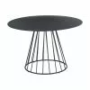 Runder Esstisch Maggie in Schwarz mit Metall-Gestell, Ø 120 cm, Ø 120 x H 75 cm