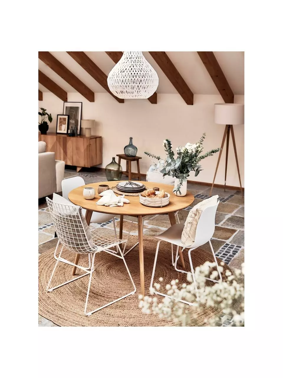 Rowico Runder Esstisch Yumi in Hellbraun, Ø 115 cm, Ø 115 x H 74 cm 4 Rowico Runder Esstisch Yumi in Hellbraun, Ø 115 cm, Ø 115 x H 74 cm – Bild 2