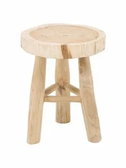 Runder Hocker Beachside aus Mungurholz, Ø 40 x H 50 cm