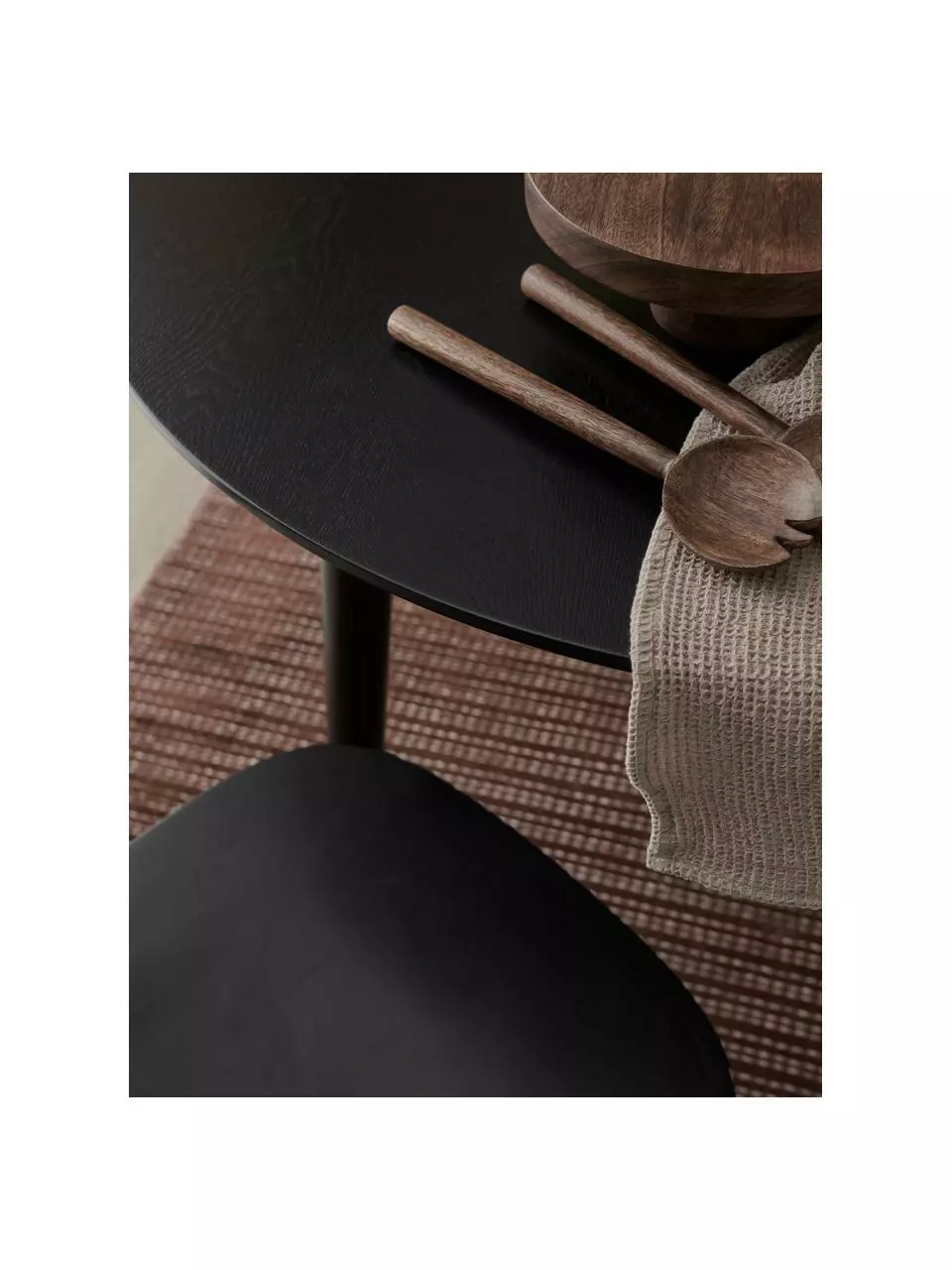 Runder Holz-Esstisch Jolina in Schwarz, Ø 106 cm, Ø 106 x H 76 cm 6 Runder Holz-Esstisch Jolina in Schwarz, Ø 106 cm, Ø 106 x H 76 cm – Bild 4