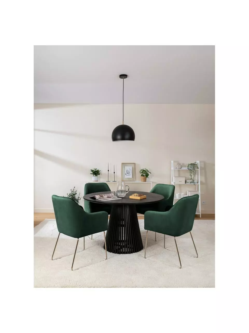 Westwing Collection Samt-Armlehnstuhl Ava in Dunklegrün, B 57 x T 63 cm 4 Westwing Collection Samt-Armlehnstuhl Ava in Dunklegrün, B 57 x T 63 cm – Bild 2